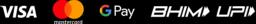 Visa, Mastercard, Google Pay, BHIM, UPI